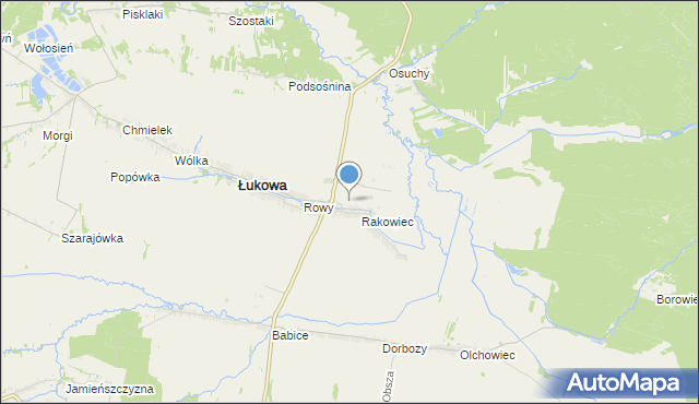 mapa Łukowa Czwarta, Łukowa Czwarta na mapie Targeo